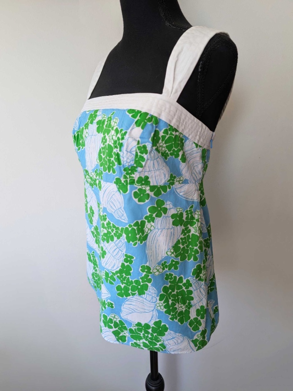 Lilly Pulitzer Pink Label Vintage Meri Seashell Tank Top Fully Summer Garden
